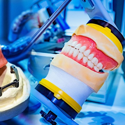 Dentures are made in dental lab with a highly detailed multi step process