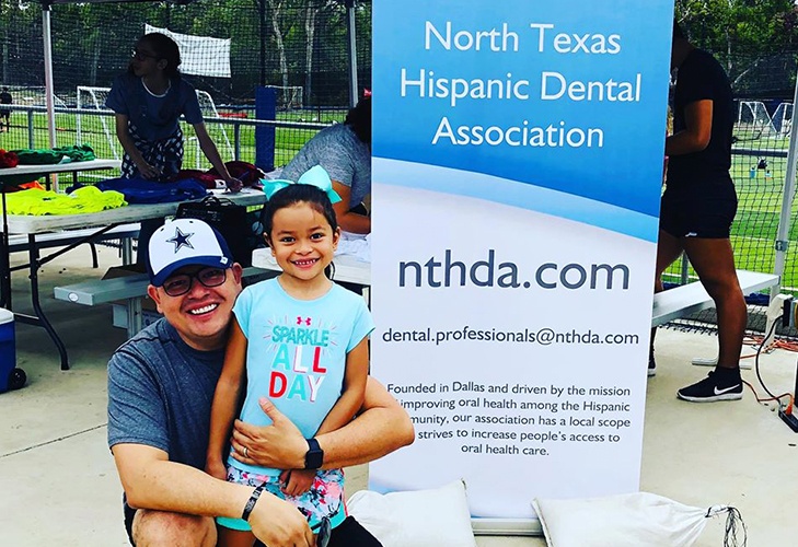Dr. Caballeros and his daughter at North Texas Hispanic Dental Association event