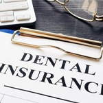 Dental insurance form on a table