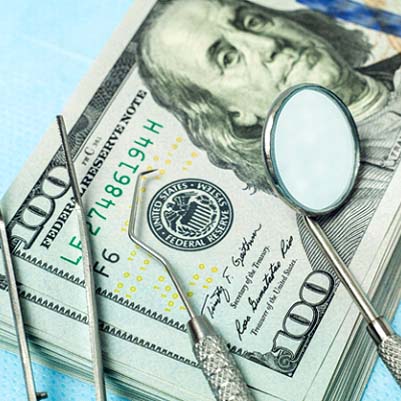 Money on dental instruments